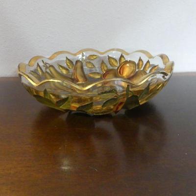 Vintage (Possibly Antique) Early 20th Century Goofus Glass Fruit Berry Bowl - 10