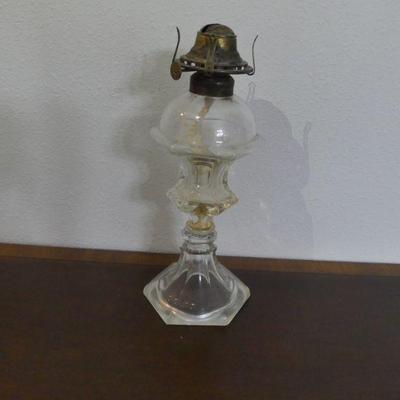 Antique Early-Mid 19th Century Boston Sandwich Punty Whale Oil/Kerosene Lamp