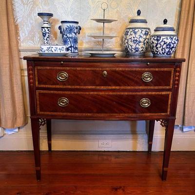 Baker Furniture "Charleston Reproductions" 2 drawer server. with pull out slide. 