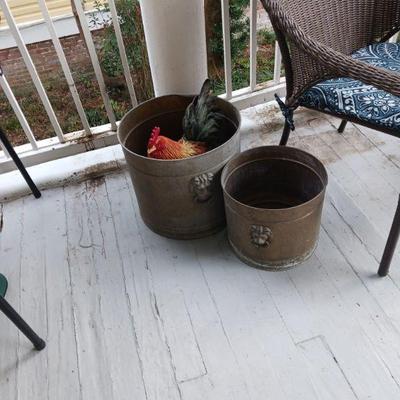 Brass planters 