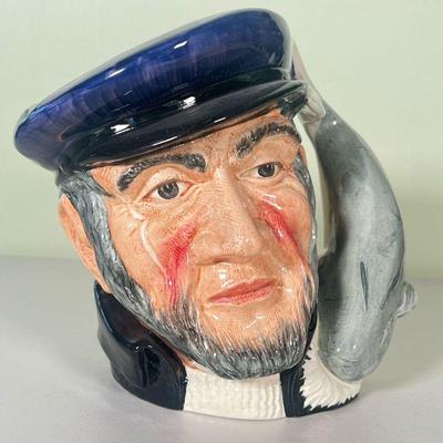(2pc) SEAFARER TOBY JUGS | Royal Doulton Toby jugs; one of Capt Henry Morgan (1957) and the other of Capt Ahab of Moby Dick (1958) - l. 7...