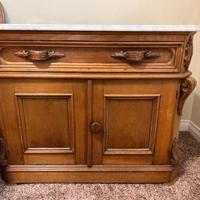$50 Antique Marble Top Night Stand