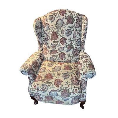 Floral Upholstered Wingback ReclinerÂ 