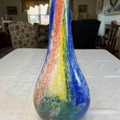 Modernist Murano Glass Floor Vase In Primary ColorsÂ 

