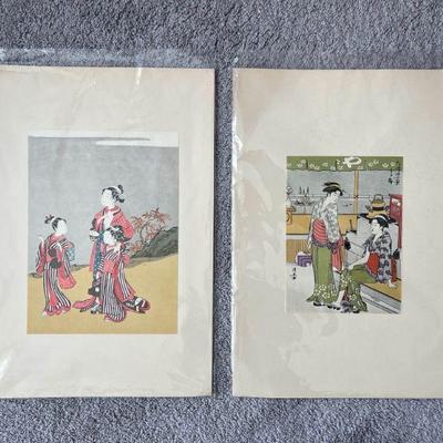 MFE045- (2) Oriental Printed Artwork