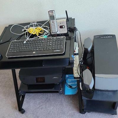 MFE091 - Computer Desk, Keyboard, Printer And More