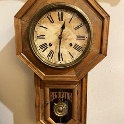 Antique Walnut wall regulator Clock
