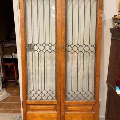 Antique Leaded Glass Doors
