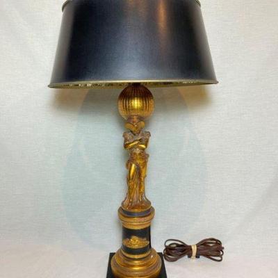 Vtg Parcel Gilt Lamp Napoleon 