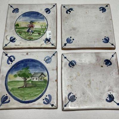Quimper? Hand Painted Tiles