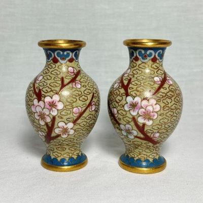 Miniature Cloisonne Vases