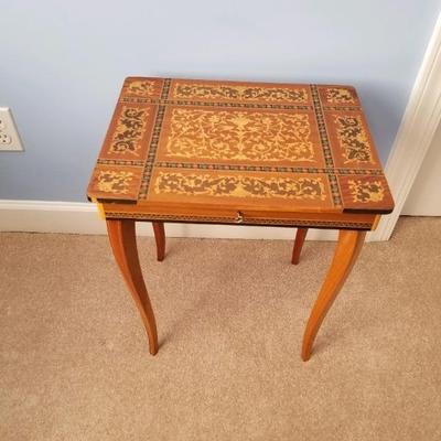 Inlaid marquetry table