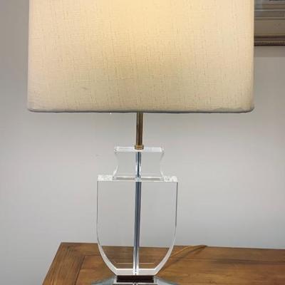 Pair of Solid glass contemporary lamps