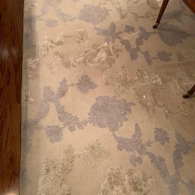 Wool & silk rug in gray, ivory & beige 8â€™ x 10â€™