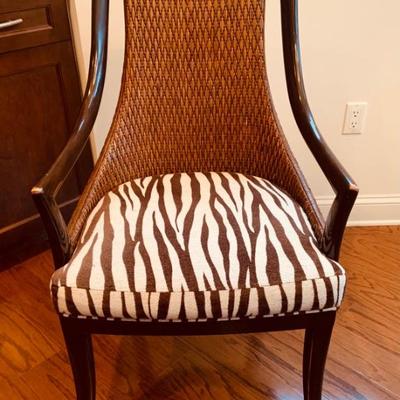 Rattan back, arm chairs
(4)