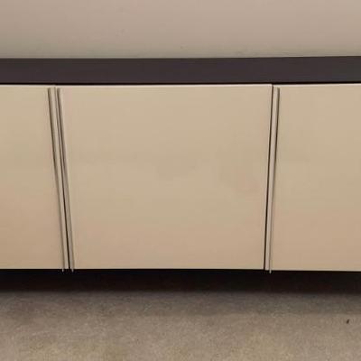 Custom contemporary sideboard w/chrome & wood details