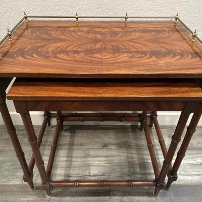 EJ Victor Faux Bamboo Stacking Accent Tables