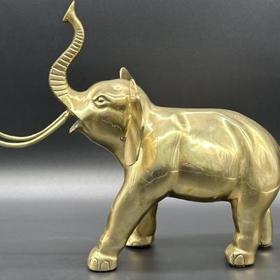 Large Scale 18in Long Solid Brass Elephant