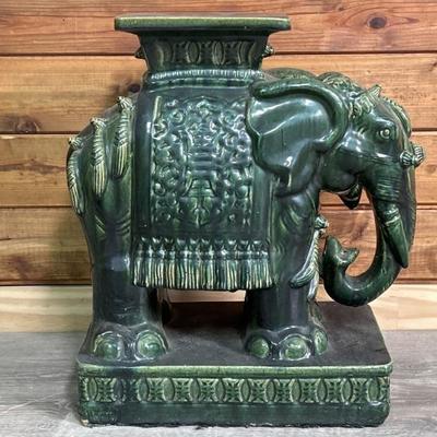 Green Elephant Plant Stand, as is