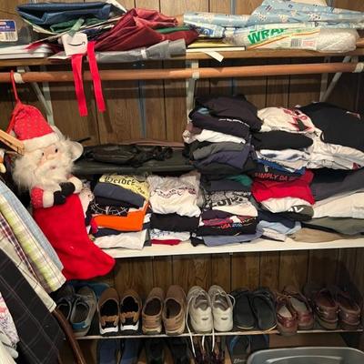 All t shirts in photo are sold.   Shoes are all still available.  