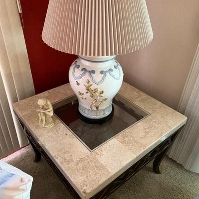 Faux Marble & Glass Side Table $75   This item is available for PRESALE.  Please text photo to 760-668-0554 to purchase.  We accept...