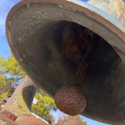 Close up of locomotive bell