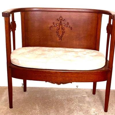Gorgeous wooden curved settee