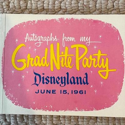Disneyland 1961 autograph book