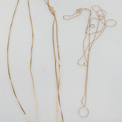 3 18k and 14k NECKLACES