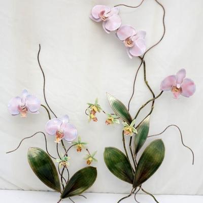 MCM BOVANO ENAMELED COPPER ORCHID WALL ART