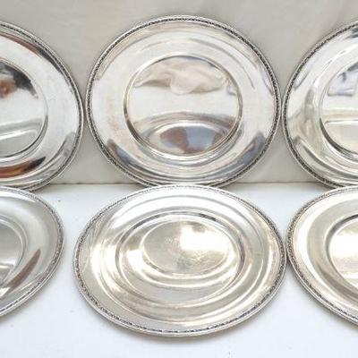 6 STERLING SILVER TOWLE DINNER PLATE 10 1/2"