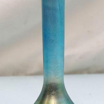 CARDER STEUBEN BLUE AURENE VASE