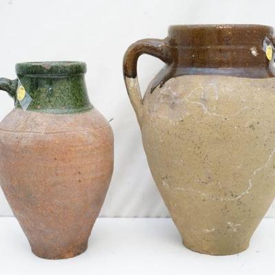 2 MEDITERRANEAN OLIVE JARS