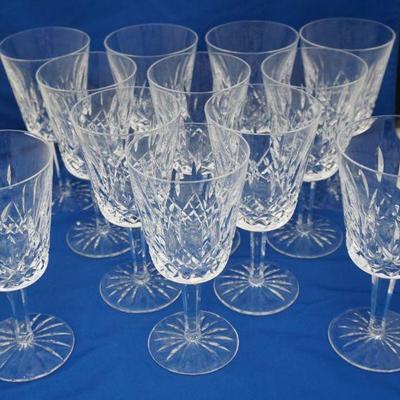 12 WATERFORD CRYSTAL LISMORE GOBLETS
