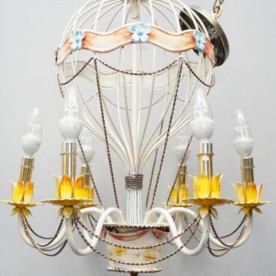 ITALIAN TOLE 6 ARM BALLOON CHANDELIER