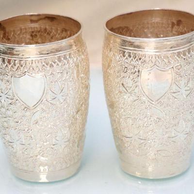 2 PERSIAN .95 SILVER ORNATE CUPS