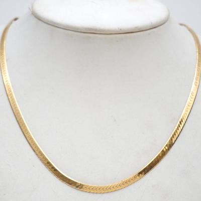 14KT GOLD 34.00" HERRINGBONE CHAIN (22.95 G)