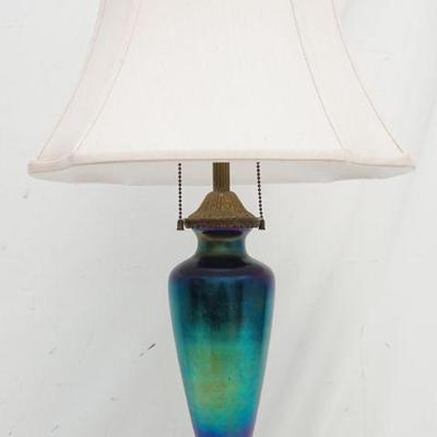 RARE STEUBEN BLUE AURENE TABLE LAMP