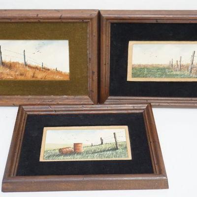 3 ORIGINAL R. BRADFORD JOHNSON PAINTINGS
