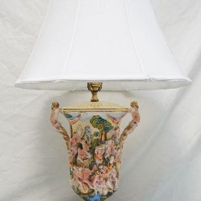 MID CENTURY CAPODIMONTE TABLE LAMP