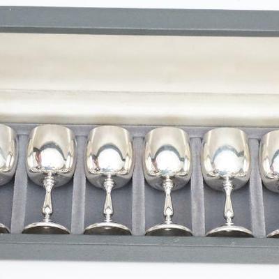 8 STERLING SILVER CORDIALS BALDWIN MILLER
