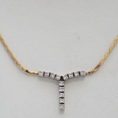0.80CTS/TW DIAMOND NECKLACE (13.85 G)