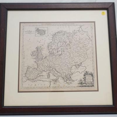 1782 COPPERPLATE ENGRAVED MAP OF EUROPE