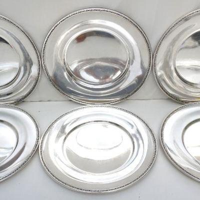6 STERLING SILVER TOWLE DINNER PLATE 10 1/2