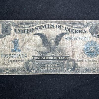 1899 $1 Silver Certificate Black Eagle Large Note