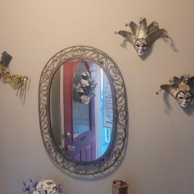Wall mirror and some more masks