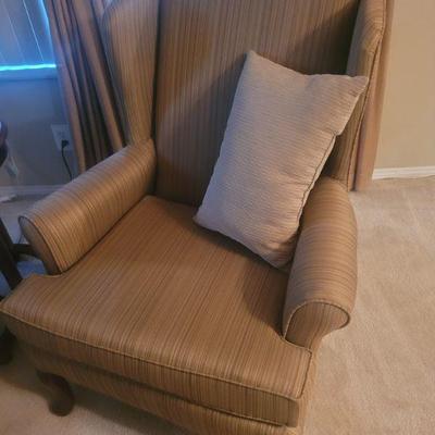Fabric covered arm chair, very good condition