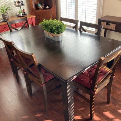 Dining set with 6 chairs, informal 