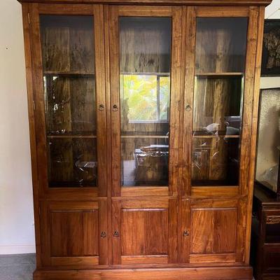 MLC174- Large Solid Wooden Cabinet With Glassdoor 