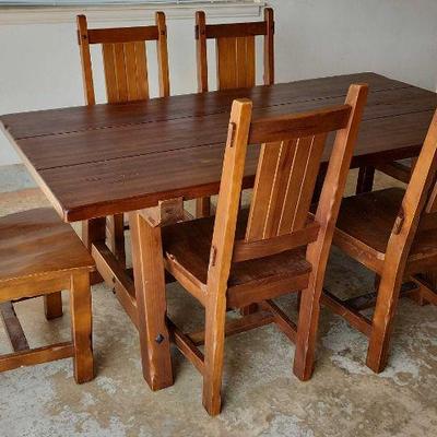 MLC144 - Solid Wood Dining Table And Chairs